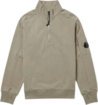 C.P. Company Felpa con zip a met&agrave; in pile diagonale a rilievo - - Sweatshirts & Hoodies - Uomo - Beige - 2XL
