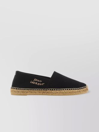 Saint Laurent round toe canvas espadrilles with espadrille sole