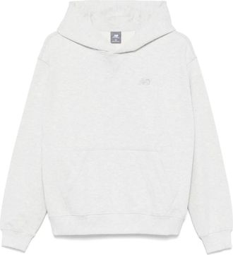 New Balance Felpa in cotone con cappuccio - Grigio