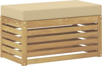 vidaXL Banco De Taburete Exterior Madera De Acacia S&oacute;lida Blanco Vidaxl