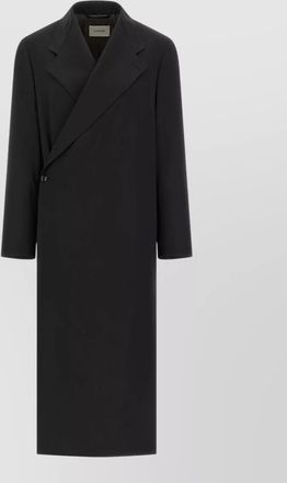 Christophe Lemaire wool crepe long coat single breasted tailored