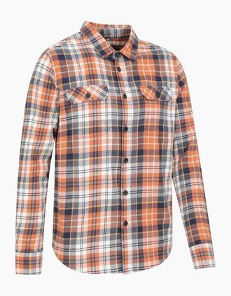 Mountain Warehouse Mens Mountain Warehouse Mens Trace Flannel Long-Sleeved Shirt - Navy - Size: Regular/36