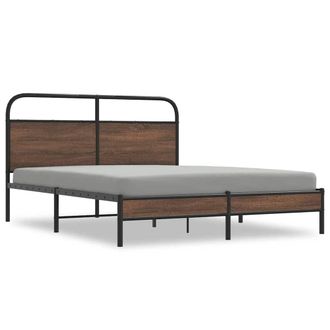 Berkfield Home Bed Frame Frame 150x200 cm King Size Brown Oak Wood
