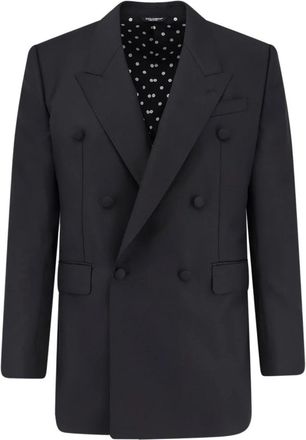 Dolce & Gabbana Sicilia Double-breasted Jacket - Heren - Blazers - Zwart - M - Wol - Jassen
