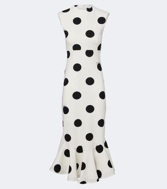 Jacquemus Palmier polka-dot jersey midi dress