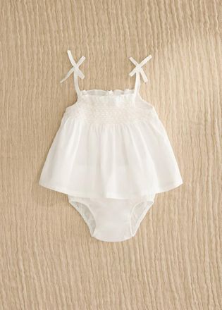 Mango Pigiama completo bimbo/a cotone dettaglio ricamato bianco - Home - 12-18 mesi - MANGO HOME