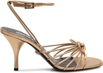 Versace Golden Ankle-strap Heels