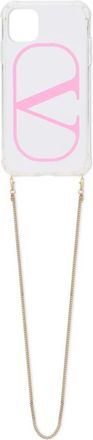 Valentino Garavani Phone Accessories, female, White, Size: ONE SIZE Stylish iPhone 11 Case with Chain