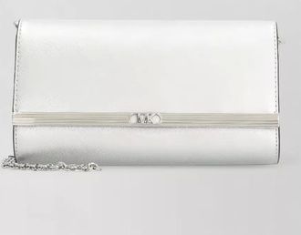 Michael Kors clutch bag metallic finish chain strap