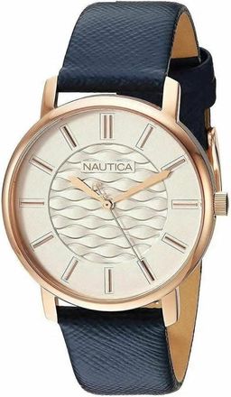 Nautica Coral Gables - Dames - Horloges - Blauw - ONE Size - Leer - Accessoires