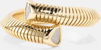 Marina B Trisola 18kt gold cuff bracelet with diamonds