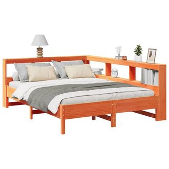 Berkfield Home Decorative Bookcase Bed without Mattress Wax Brown 140x200 cm Sol