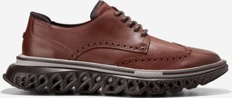 Cole Haan Mens 5.ZER&Oslash;GRAND Wingtip Oxford Shoes - Brown Size 7.5