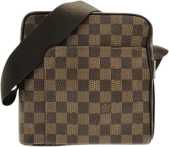 Louis Vuitton Pre-owned Cross Body Bags, male, Brown, Size: ONE SIZE Pre-owned Damier Olaf Coated Canvas Shoulder Bag