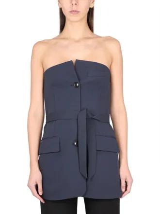 Our Legacy Tailored Strapless Top With Belted Waist