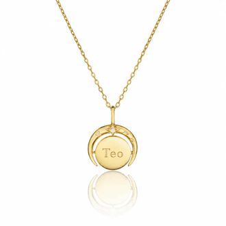 Lily & Roo Gold Star Spinning Disc Necklace