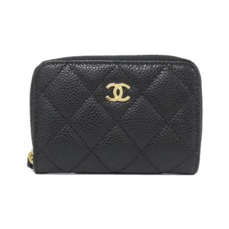 Chanel Black Grained Calfskin Coin Purse/Coin Case (Pre-Owned)