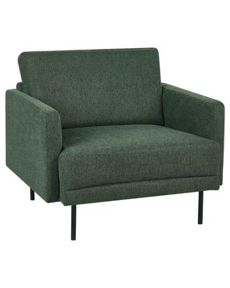 Beliani Sill&oacute;n tela verde
