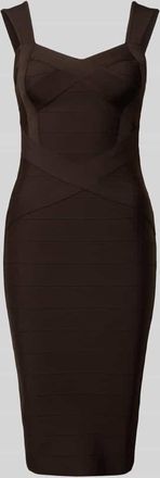 Lipsy Slim Fit Kleid im &auml;rmellosen Design in Mittelbraun, Gr&ouml;&szlig;e 32