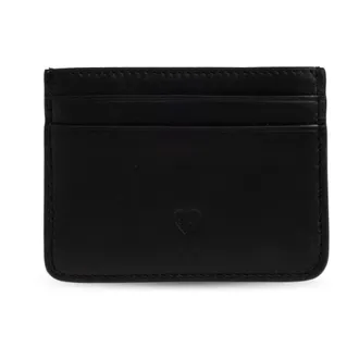 Ami Accessoires, unisex, Zwart, ONE Size, Leer, Tonal Heart Logo Card Holder