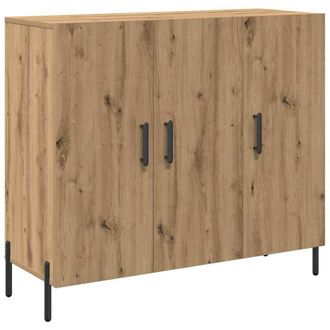 Berkfield Home Artisan Oak Sideboard - 90x34x80 cm - Made of Engineered Wood in Brown | Size: 90 x 34 x 80 cm
