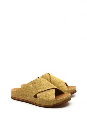 Kork-ease Womens Tutsi Cross Band Sandal In Natural Raffia