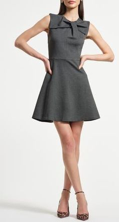 Isaac Mizrahi New York Sleeveless Bow Ponte Minidress in Charcoal Grey at Nordstrom Rack, Size X-Large