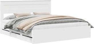 vidaXL Estructura De Cama Con Caj&oacute;n 180 X 200 Cm Madera Ingenieril Vidaxl