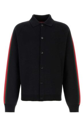 Gucci Black Shirt Collar Cardigans