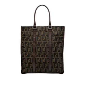 Fendi Pre-owned Canvas Tote - Dames - Vintage Shopper - Bruin - ONE Size - Leer - Vintage