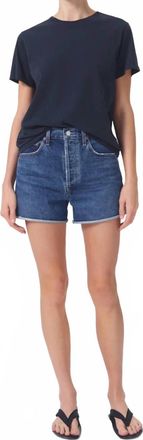 A Gold E Dee High Rise Rolled Hem Short In Enamour