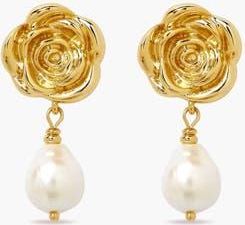 Yoj Rose Pearl Drop Earrings In Gold & Pearls at Nordstrom