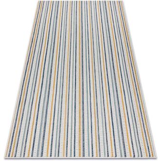 RugsX Rugsx - Alfombra Sisal Cooper Rayas, Etno 22237 Crudo / Azul Oscuro Multicolour 180x270 Cm
