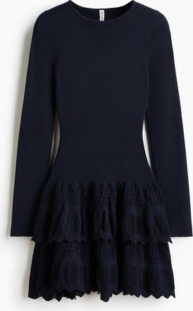 H&M Kleid mit Stufenjupe - Blue