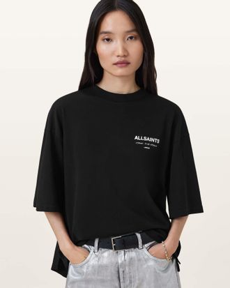 AllSaints Underground Amelie Oversized T-shirt, Size: XS