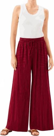 Fifteen Twenty Womens Amanda Full Length Pants In Burgundy 2F59801