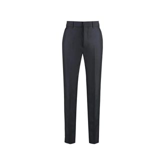 Prada Suit Trousers, male, Blue, M, Wool Trousers Hook & Eye Closure