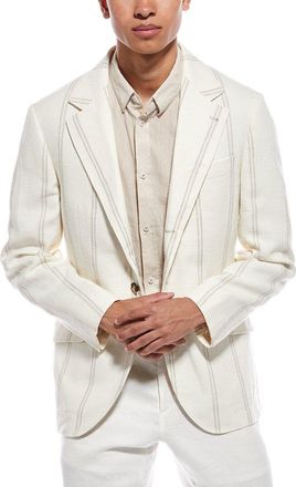 Brunello Cucinelli Linen, Silk, & Wool-Blend Blazer