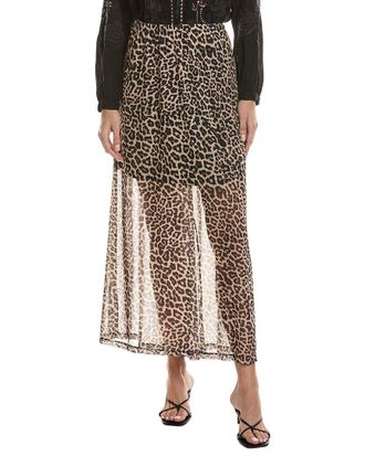 Johnny Was Mesh Gored Back Maxi Skirt
