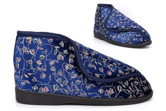 Generic Womens Bootie Slippers Size 8 Ladies Bootie Slipper Size 7 Ladies Touch Fastening Slippers Womens Rubber Sole Slipper Touch Fastening Washable Rubber 