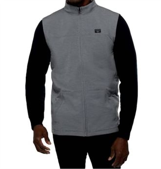 Travis Mathew Top Of The Line Vest In Heather Sleet