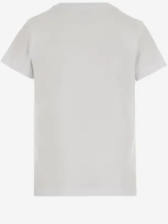 Pinko Tone-on-Tone Embroidered Logo T-Shirt - White