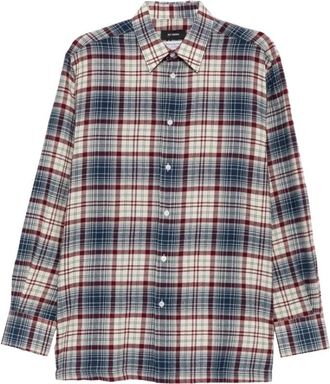 Willy Chavarria Woolen Shirt - Heren - Casual Overhemden - Veelkleurig - M - Wol - Overhemden