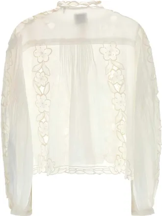 Isabel Marant Ramie Embroidered Blouse - White