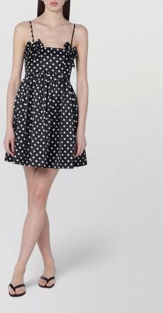 Ganni satin mini dress polka dots open back