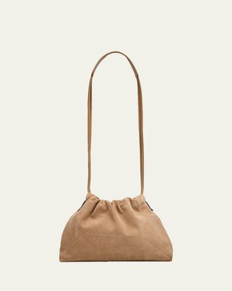 Brunello Cucinelli Suede Drawstring Pouch Bag