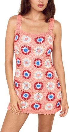 Minkpink Dev Floral Crochet Mini Dress