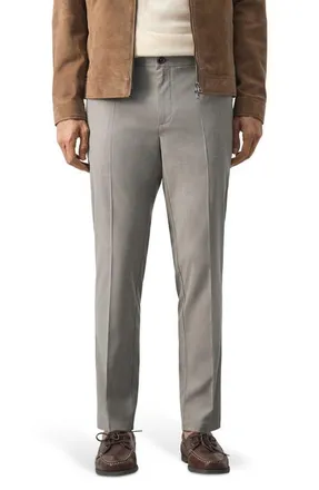 Mango Slim Fit Pleat Front Pants in Beige at Nordstrom, Size 30