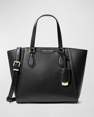 MICHAEL KORS CHARLOTTE ブラックレザー ハンドバッグ