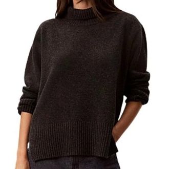 Calvin Klein Maglione Dolcevita in Lana Lux - - Knitwear - Donna - Grigio - M